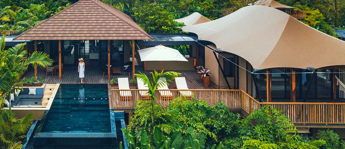 Family tent with private pool at Nayara