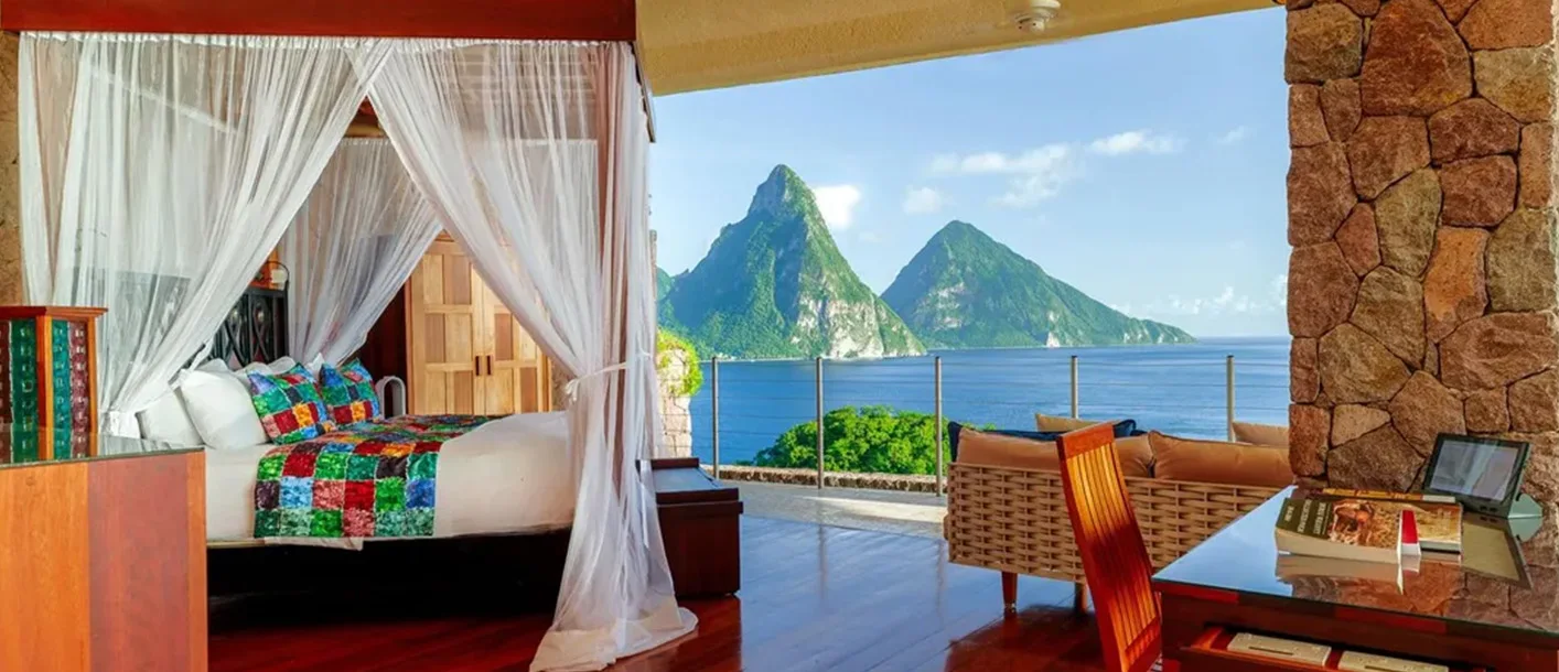 Hotels with views of the Pitons St. Lucia