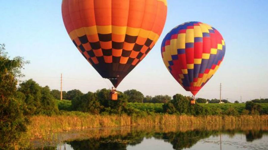 Hot Air Balloon Ride at Sunrise Kissimmee Area Ocean Florida