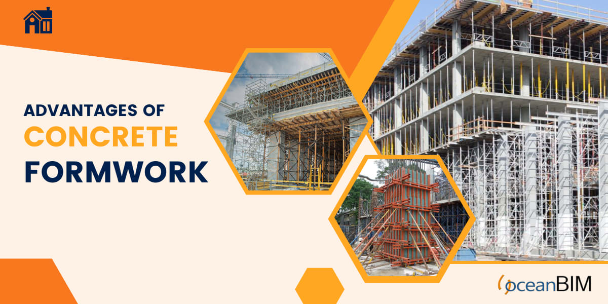 Advantages of concrete formwork, with photos of formwork on building sites