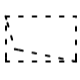 Wall opening symbol with a dashed outline