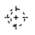 Dashed circular crosshair symbol for a round opening