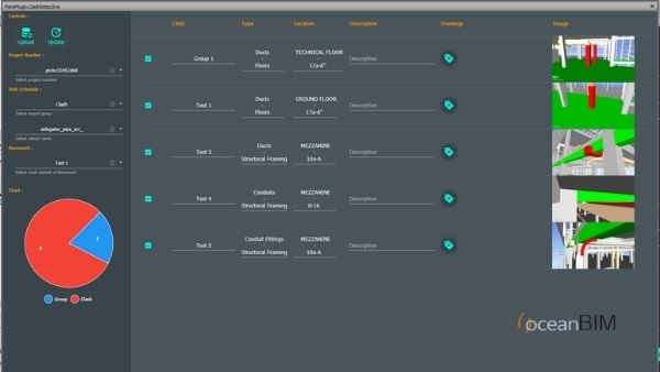 All clash will be shown in Revit