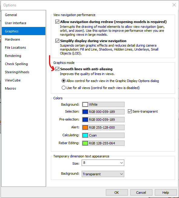 Check the Smooth lines with the anti-aliasing option to get rid of the jagged edges