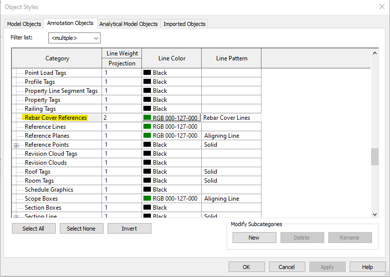Edit the appearance of the cover lines for the entire project 