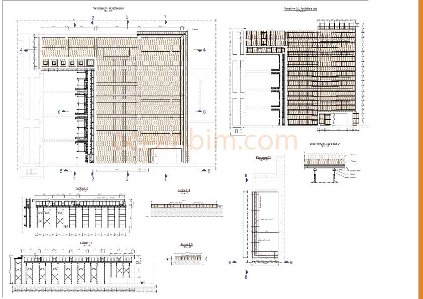 Detailed formwork design drawing for concrete slabs