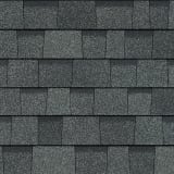 Oakridge Estate Gray shingles have an overall color of medium gray that is achieved by a mix of light, medium, and dark greenish gray granules.