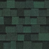 TruDefinition® Duration® Chateau Green shingles have an overall color of green that is achieved by a mix of green, dark grey and black granules.