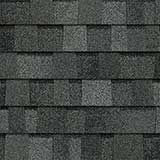 TruDefinition Duration STORM  Estate Gray shingles have an overall color of medium gray that is achieved by a mix of light, medium, and dark greenish gray granules.