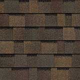 TruDefinition Duration STORM  Teak shingles have an overall color of dark brown that is achieved by a mix of golden tan, warm brown and gray granules.