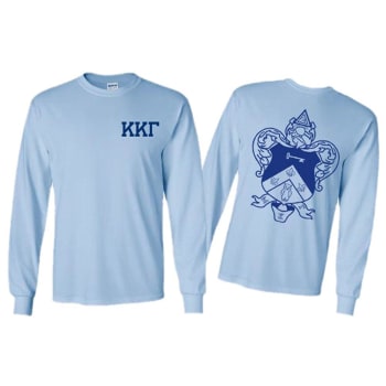 wolf verkwistend stopcontact Kappa Kappa Gamma World Famous Crest Long-Sleeve T-Shirt