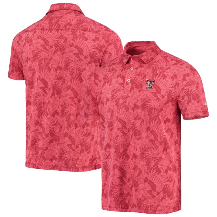 Men's Tommy Bahama Red Texas Tech Red Raiders Palmetto Palms Polo