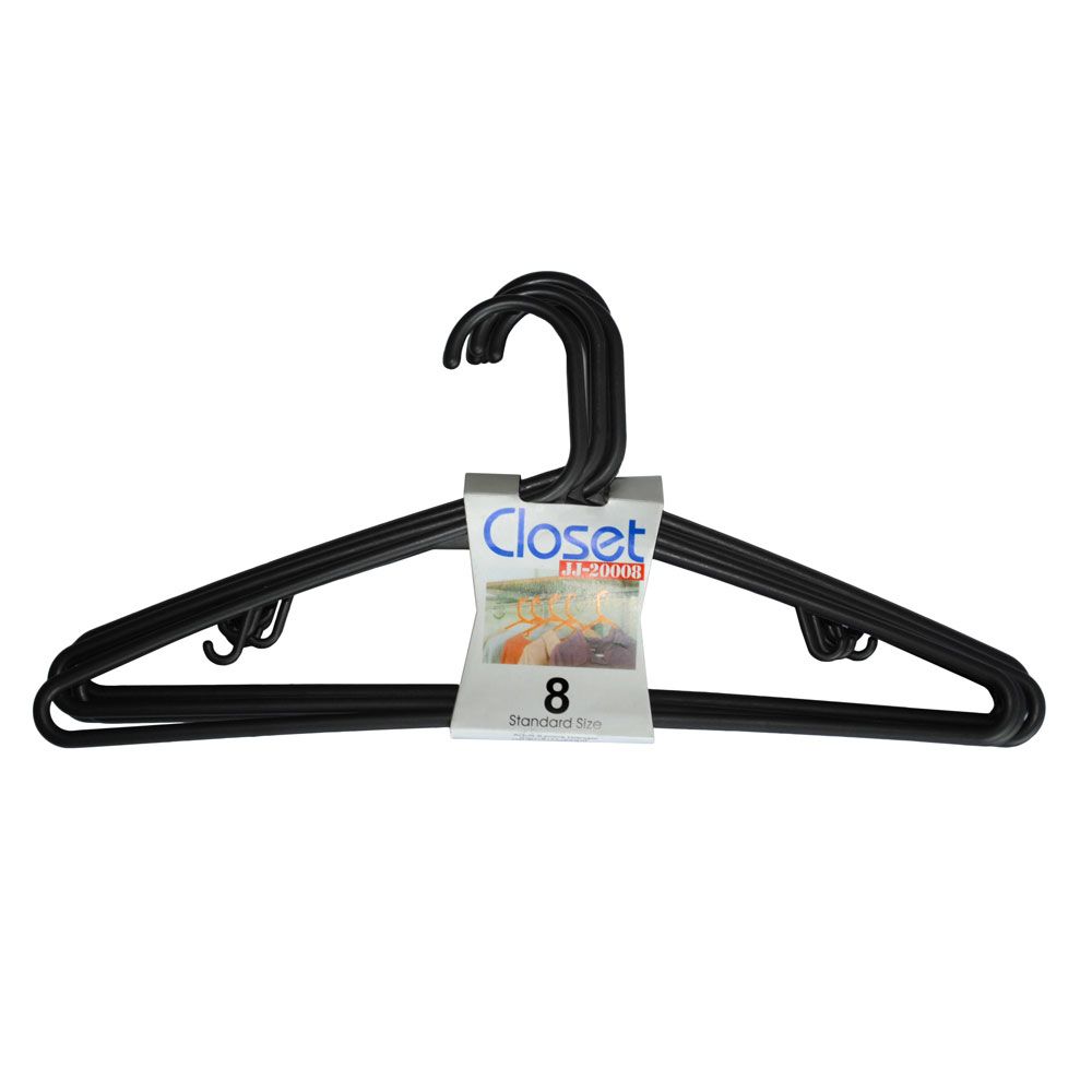 8 Pack Black Hangers