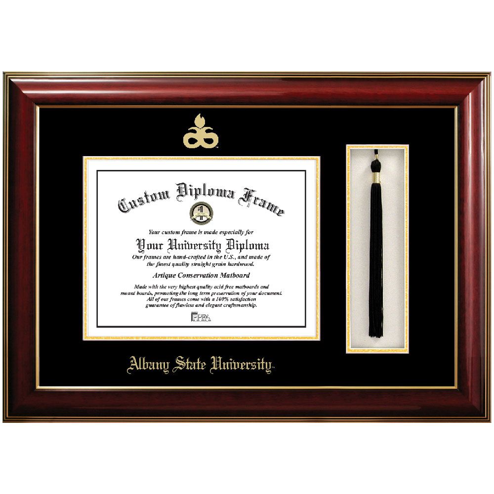 Albany State University Classic Diploma And Tassel Box Frame