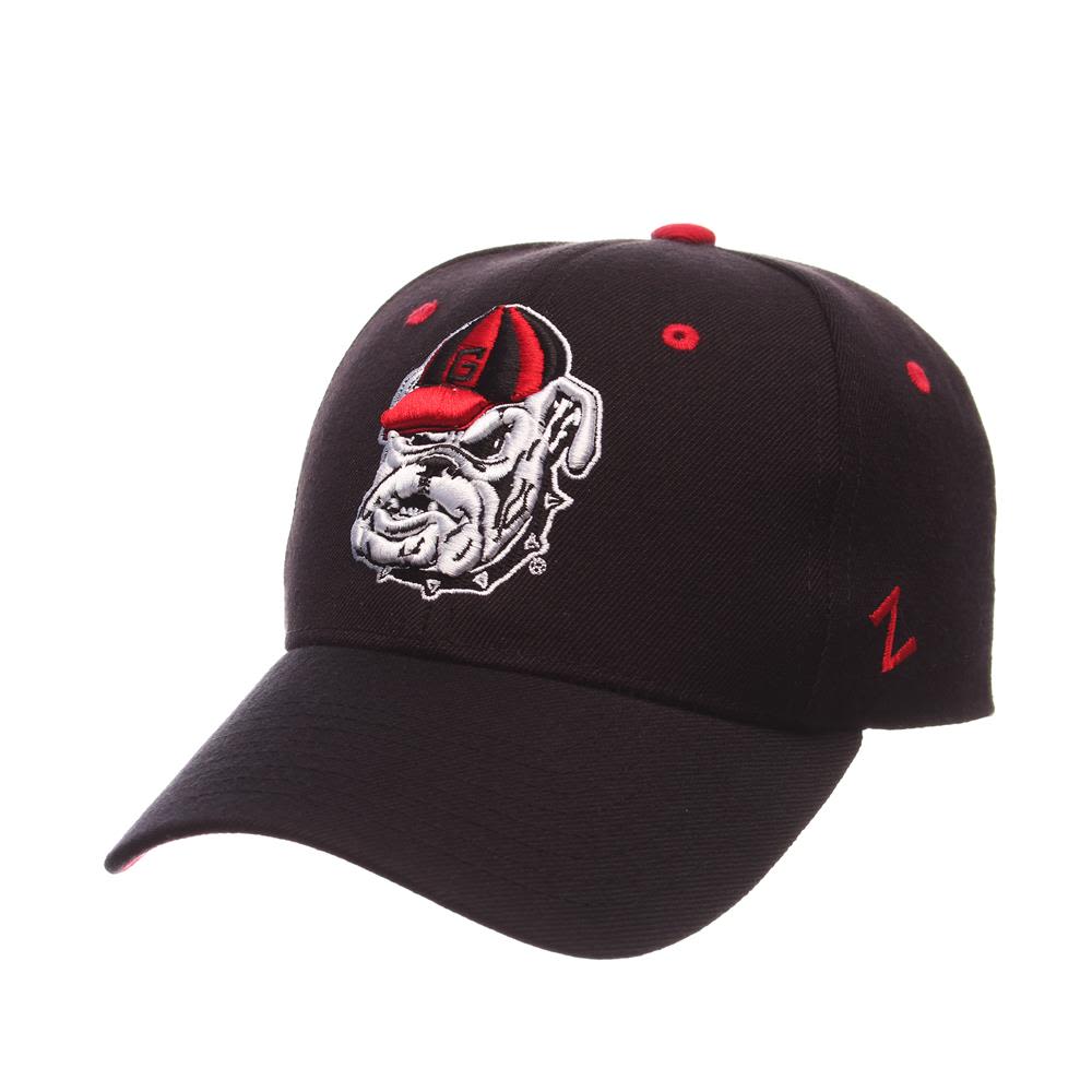 Georgia Bulldogs Zephyr DHS Fitted Hat-Black