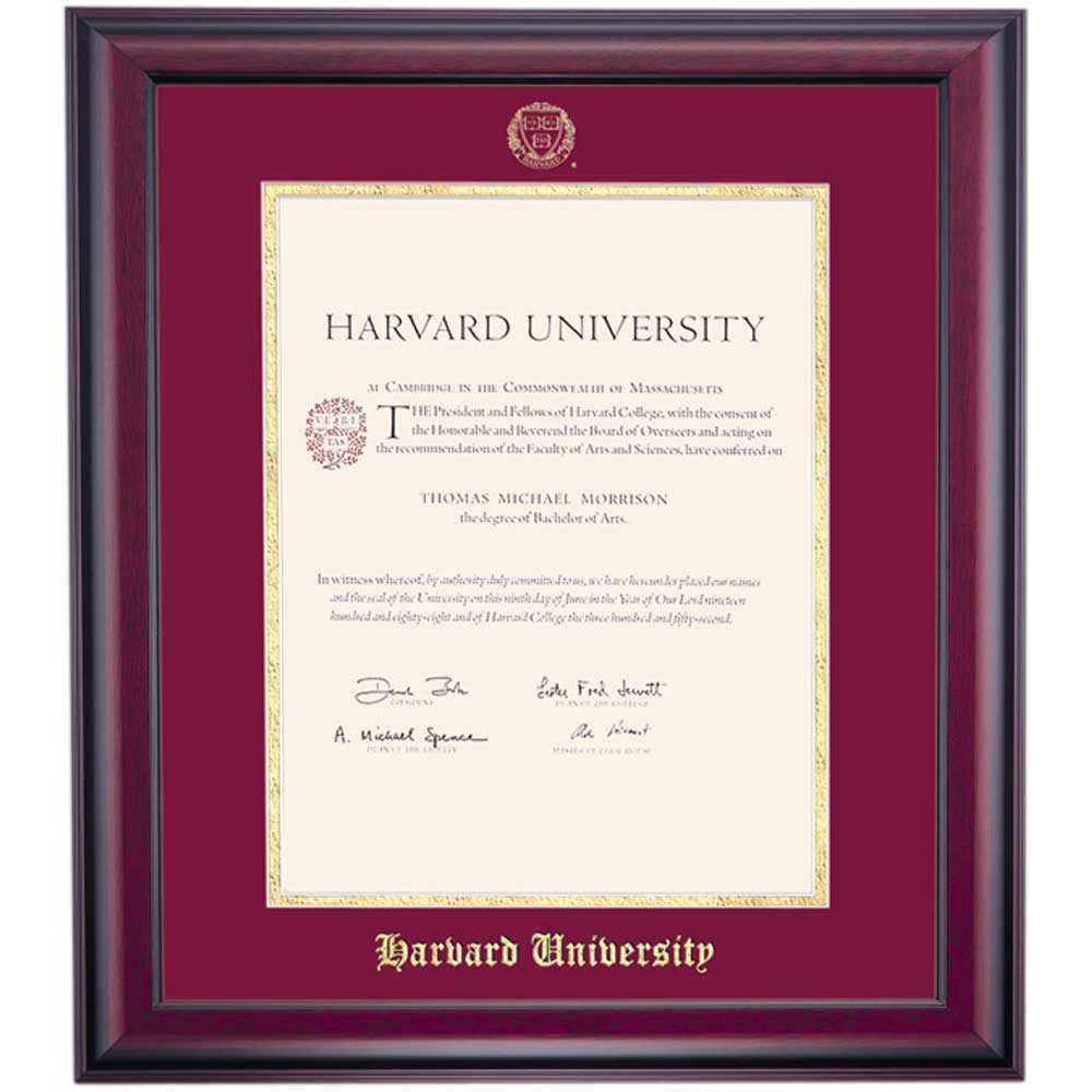 Harvard Traditional for Graduate Degree Diploma Frame