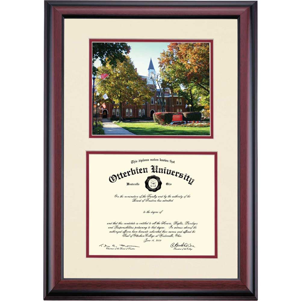 Otterbein Premier Towers Hall Photograph Diploma Frame