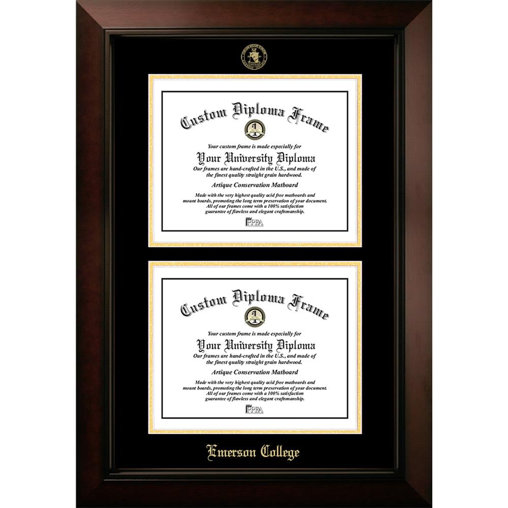 Emerson College Legacy Double Diploma Frame