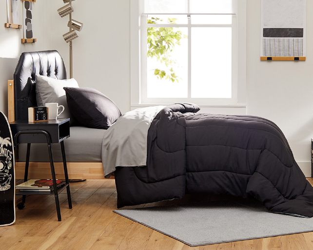 The Blake Collection Blake: Black / Grey Dorm Room Bedding Set & Ideas