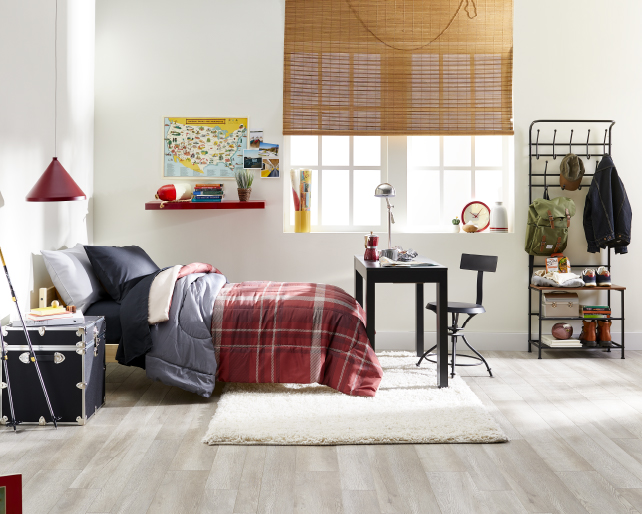 The Simon Collection Simon: Red Plaid, Grey & Black Dorm Room Bedding Set & Ideas