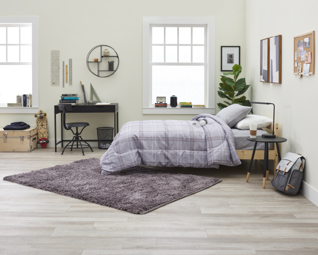 The David Collection David: Grey Plaid Dorm Room Bedding Set & Ideas