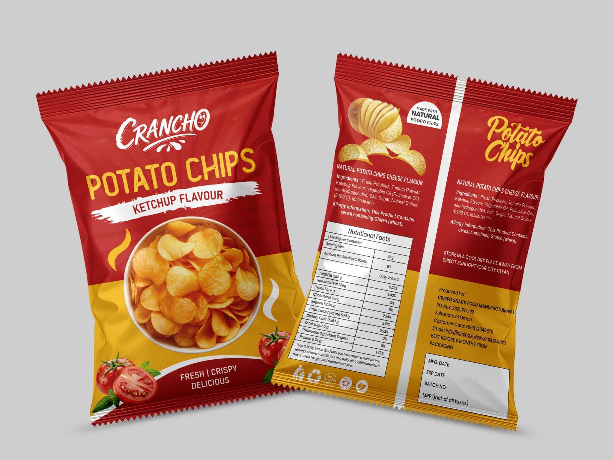 Crancho chips flavor mockup