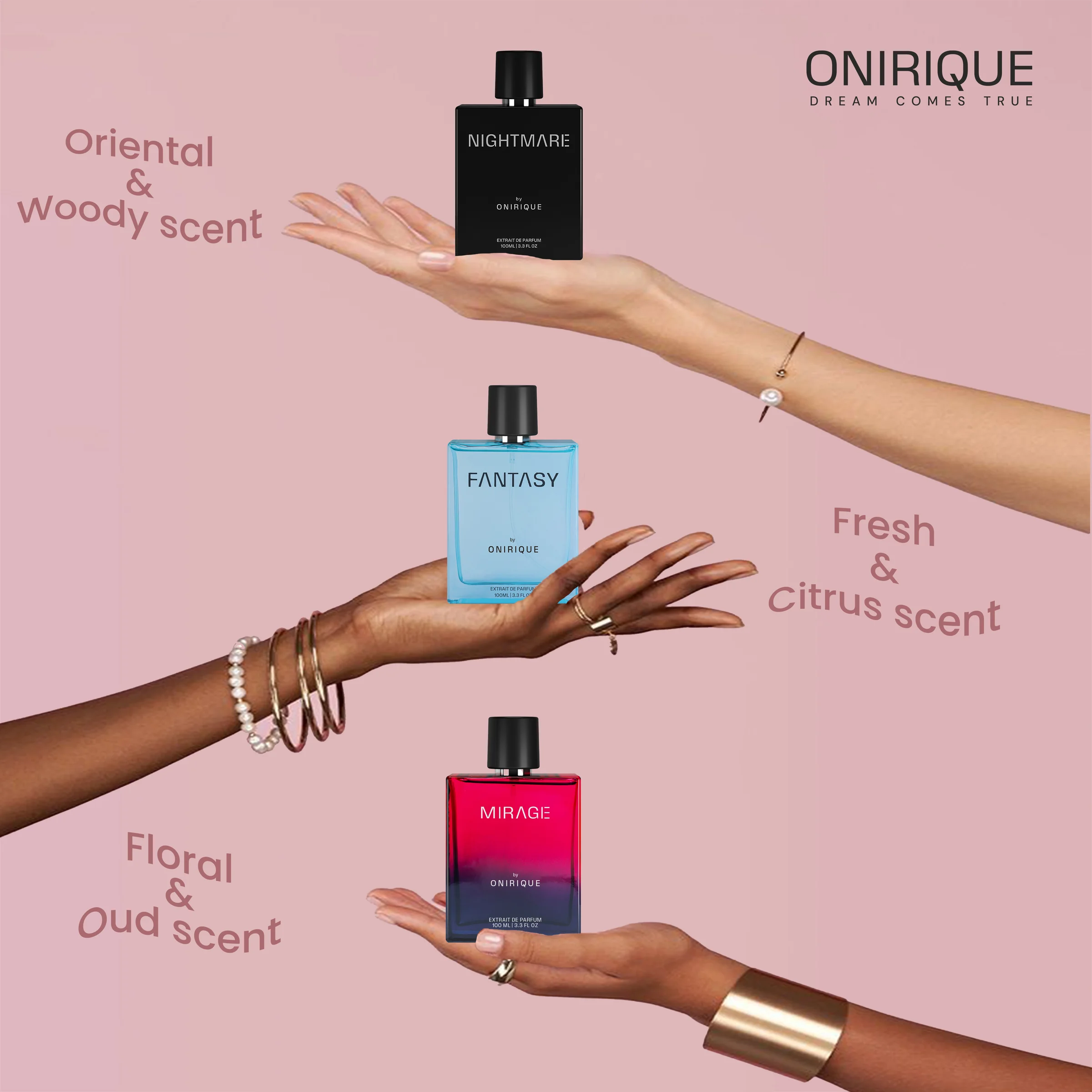 Onirique Parfums 3D CGI & Visual Identity