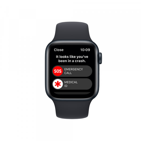 Apple Watch SE (2022) GPS 40mm Midnight Alum Case w/ Midnight Sport Band - Regular  5