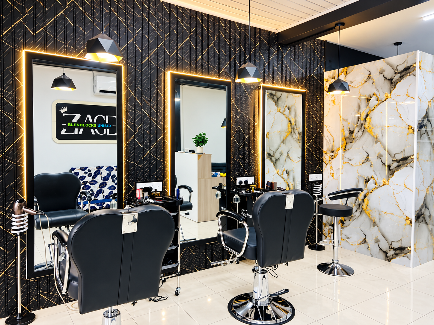 Salon Zage Styling Space and Interior