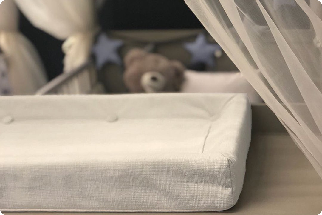 colchon cambiador tela blanco para cuna muebles infantiles decen