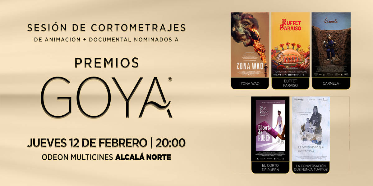 Sesiones de Cortometrajes Nominados a los Goya 2026