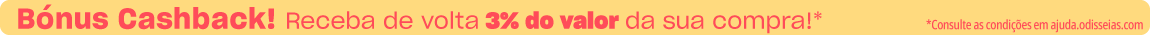 E hoje… Bónus Cashback! Receba de volta 3% do valor da sua compra!