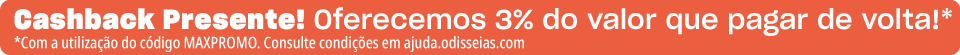 Cashback Presente! Receba de volta 3% do valor da sua compra!