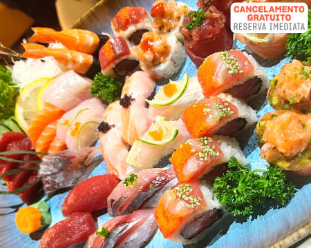 Masaaki Sushi Art | Entradas + Combinado 20 Peças de Sushi Especial do Chef | 2 Pessoas Masaaki Sushi Art | Entradas + Combinado 20 Peças de Sushi Especial do Chef | 2 Pessoas