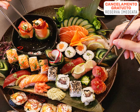 Sekai Sushi Bar | Combinado de 28 Peças de Sushi + Entradas Sekai Sushi Bar | Combinado de 28 Peças de Sushi + Entradas