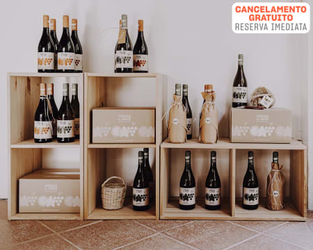 Vinhas de Nexe | Prova Primorosa de 4 Vinhos + Visita Guiada + Tapas | 2 Adultos + 1 Criança Vinhas de Nexe | Prova Primorosa de 4 Vinhos + Visita Guiada + Tapas | 2 Adultos + 1 Criança