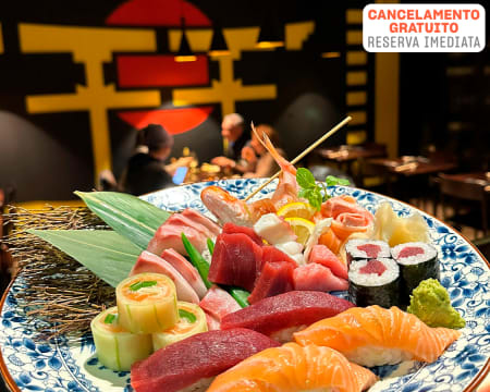 Sushi em Lisboa para Dois | 34 Peças de Sushi e Sashimi, Copo de Vinho e Sobremesa no AronSushi Estefânia