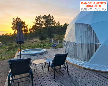 Glamping Casas Eco Natura - Abrantes	| Glamping em Bolha com Jacuzzi Privado Perto do Rio Tejo