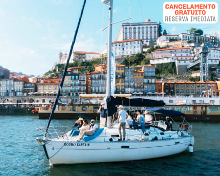 Passeio em Veleiro no Rio Douro com Degustação de Vinhos do Porto a Dois - 2 Horas | Diurno ou Sunset | Douro Captain