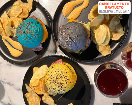Almoço no Mundo do Espetáculo! Cheque Gourmet 30€ para Dois em Oeiras | Burgway - Taguspark