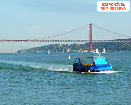 Bilhete de 24 Horas em Cruzeiro Turístico no Tejo | Hop On Hop Off - Lisboat | Criança ou Adulto