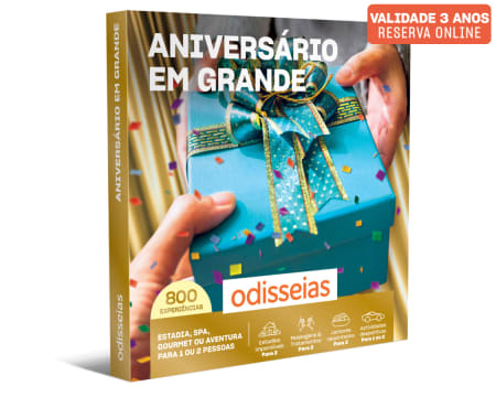Aniversário em GRANDE | 800 Experiências à Escolha Aniversário em GRANDE | 800 Experiências à Escolha