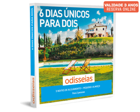 6 Dias Únicos para Dois | 100 Estadias à Escolha