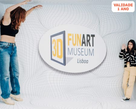 3D Fun Art Lisboa | Entrada no Museu - 2 Adultos + 2 Crianças 3D Fun Art Lisboa | Entrada no Museu - 2 Adultos + 2 Crianças