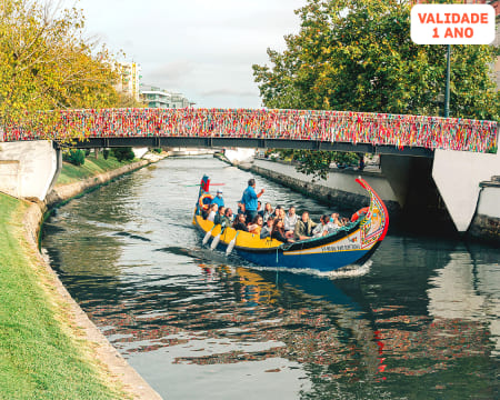 Passeio de Moliceiro em Aveiro | Bilhete de Adulto e Criança | 45 Minutos