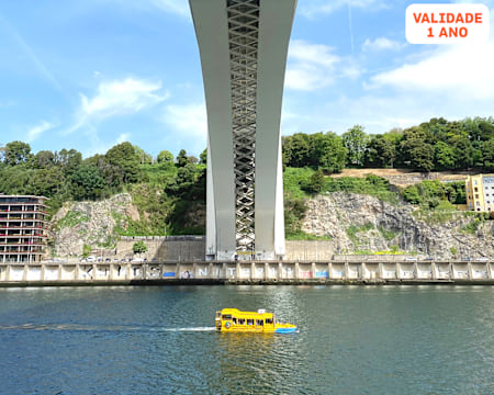 DUKW | Passeio no Rio Douro em Veículo Anfíbio com Mergulho - 50 Minutos | Porto Duck Tours