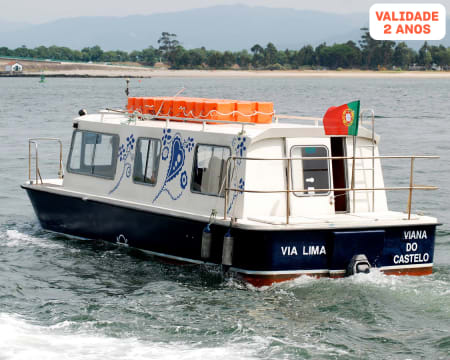 Passeio de Barco no Rio Lima | 40 Minutos | Bilhete de Criança ou Adulto | Viana do Castelo