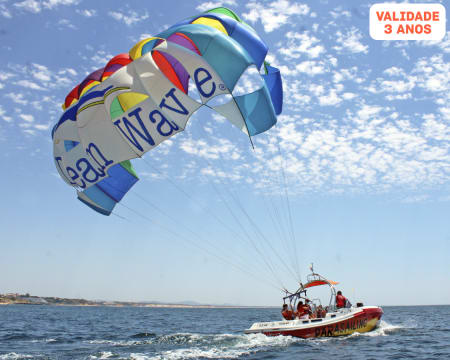 Jet Boat Algarve | Voo em Parasailing - Época Alta | 3 pessoas