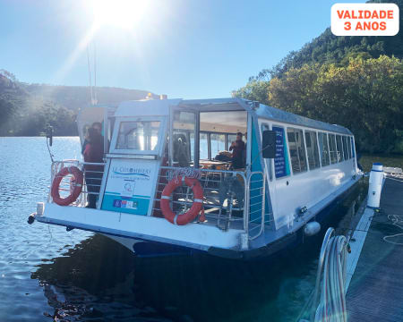 Vila Portuguesa | Passeio de Barco pelas Portas de Ródão - 50 Minutos | 2 Adultos + 1 Criança Vila Portuguesa | Passeio de Barco pelas Portas de Ródão - 50 Minutos | 2 Adultos + 1 Criança