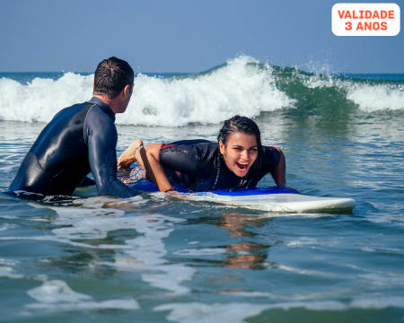 Aula de Surf Particular para 1 ou 2 Pessoas | 1h30 | Carcavelos